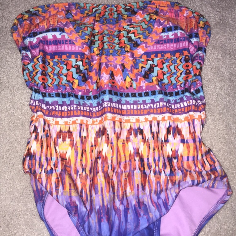 Strapless One Piece Bathing Suit